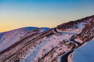 Mount Hotham road great alpine road print sunset - Karl Gray